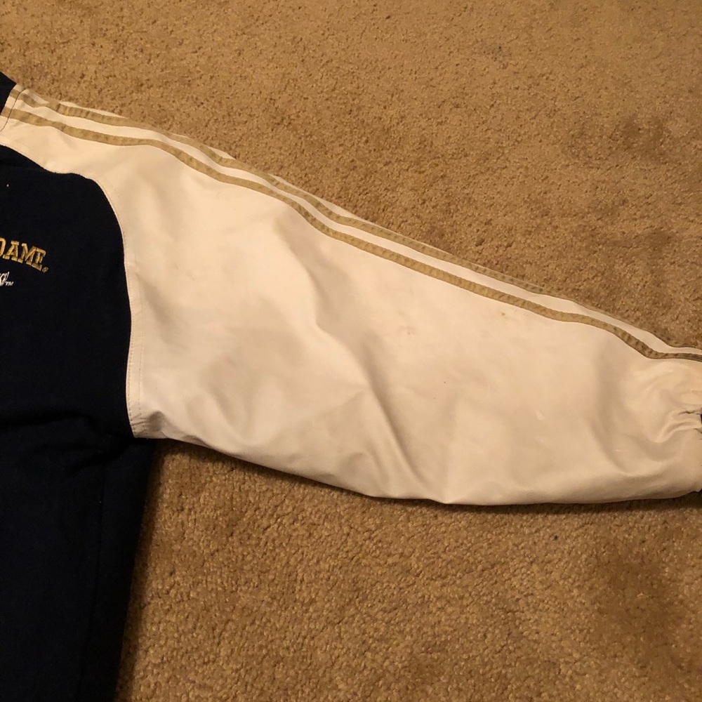 Adidas Men's Navy and White Varsity Jacket - Picture 6 of 7